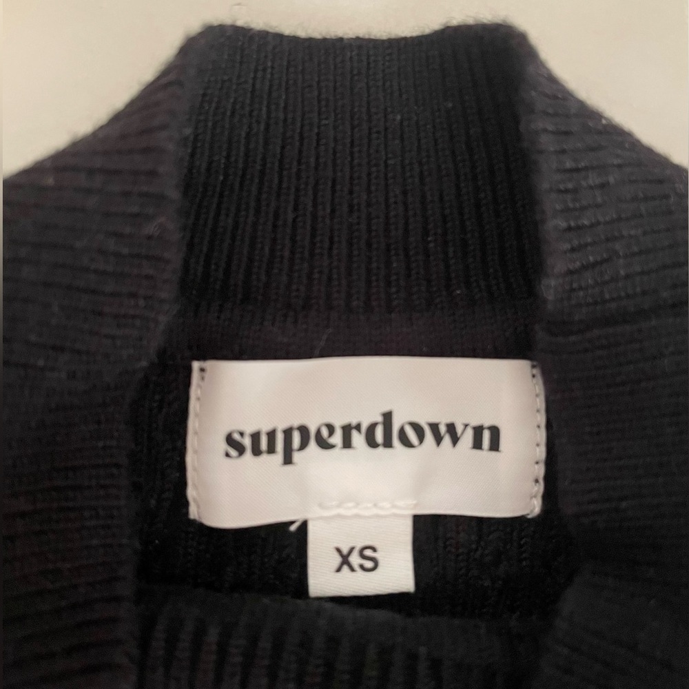 Revolve Superdown Black Knit Crop Top XS - Picture 4 of 8